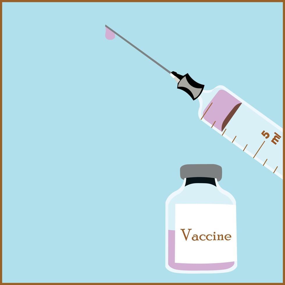 ícone médico para frasco de seringa e vacina. vacina para o coronavírus. vetor