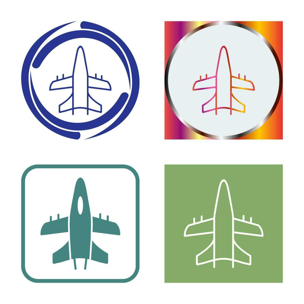 ícone de vetor de avião militar