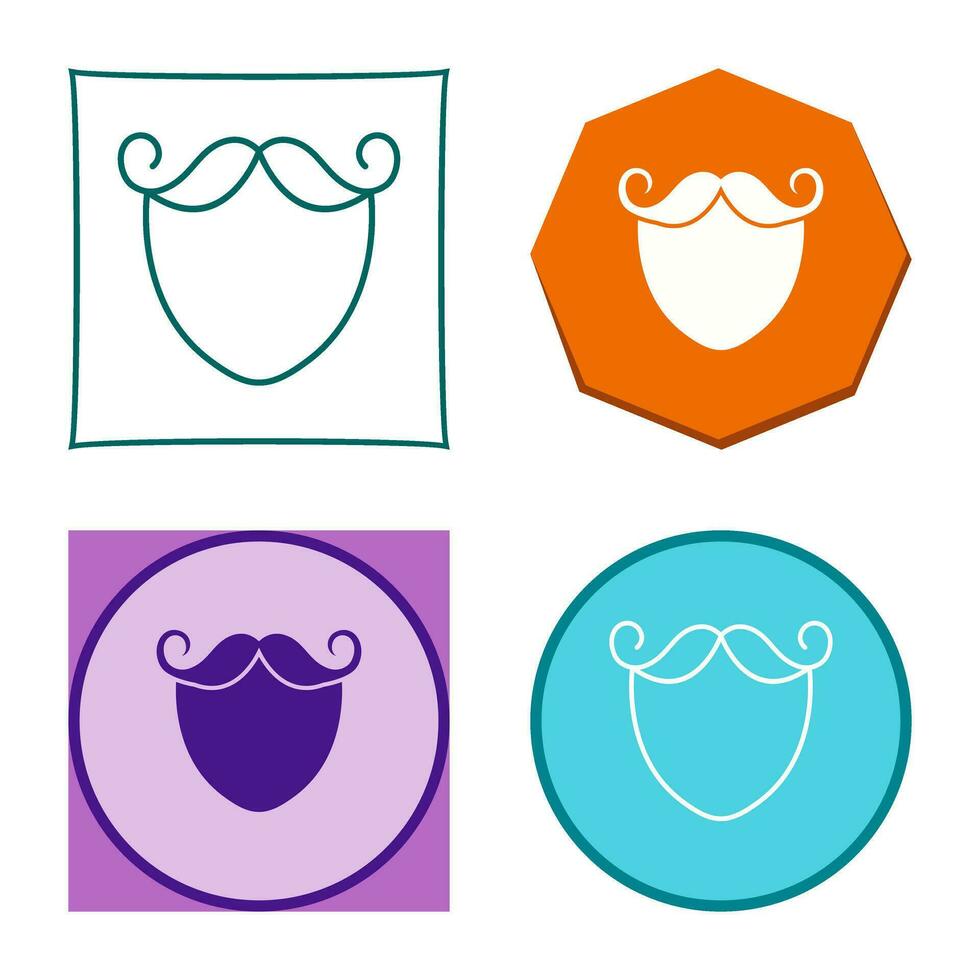 ícone de vetor de barba e bigode