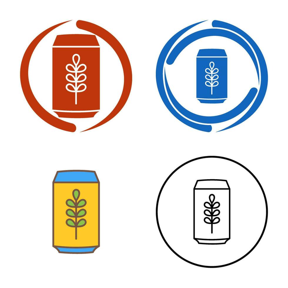 ícone de vetor de lata de cerveja