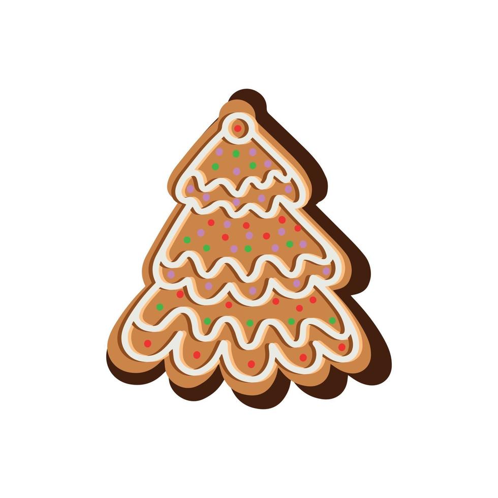 biscoitos de natal em forma de árvore de natal. vetor
