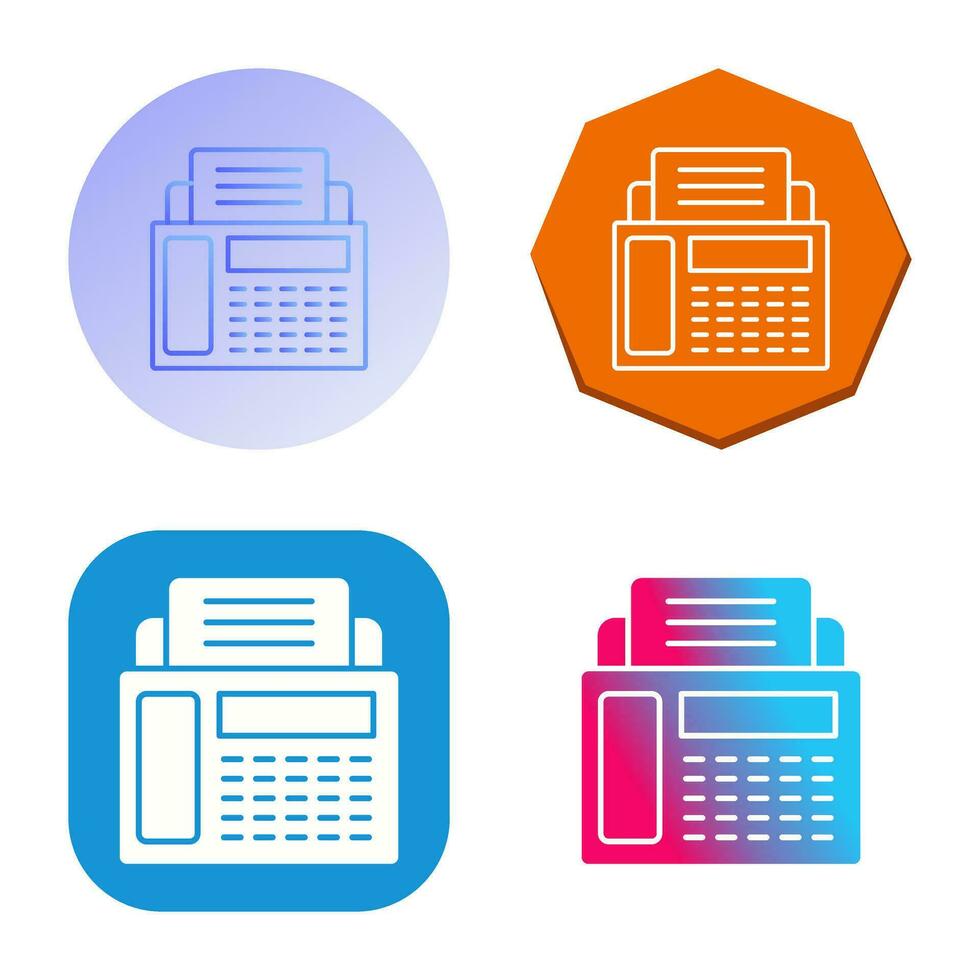 ícone de vetor de máquina de fax