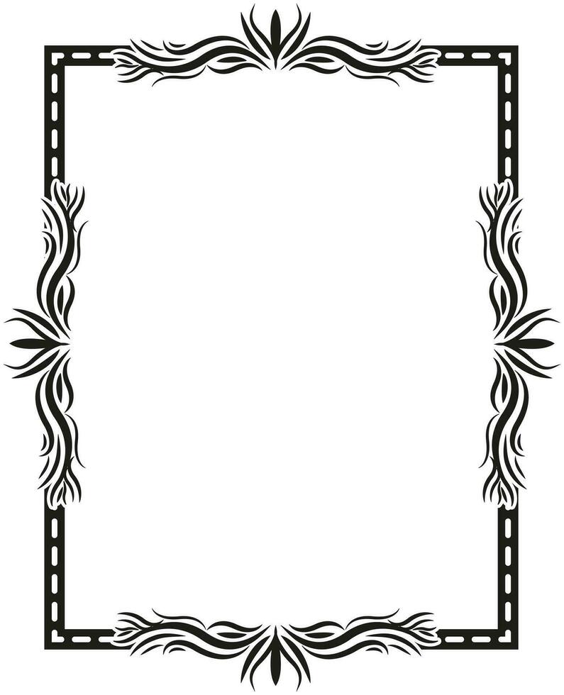 fronteira quadro, Armação deco vetor álbum para foto. simples ilustração do fronteira quadro, Armação deco vetor, uma Preto e branco quadro, Armação com uma floral Projeto ,preto e branco quadro, Armação com folhas