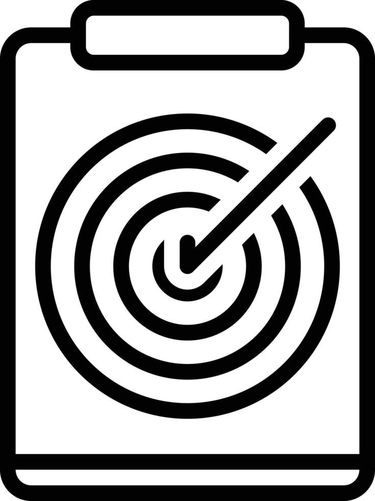 ícone de linha para nota de tiro com arco vetor