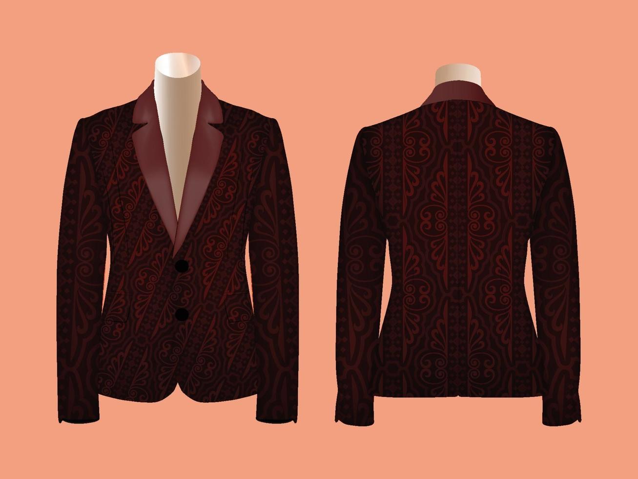 desenho de blazer decorativo de vetor