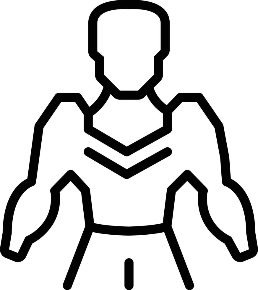 ícone de linha para humanóide vetor