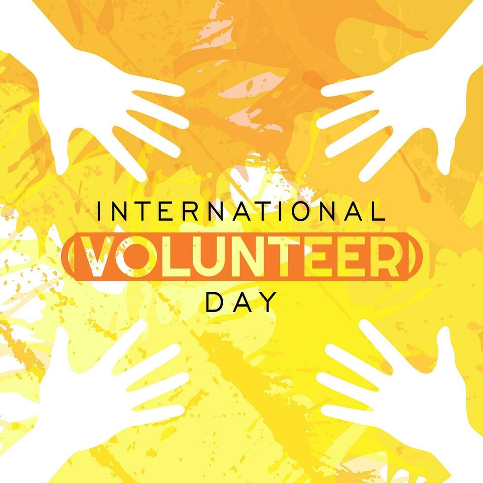 internacional voluntário dia é observado cada ano em dezembro 5. cumprimento cartão social meios de comunicação postar vetor