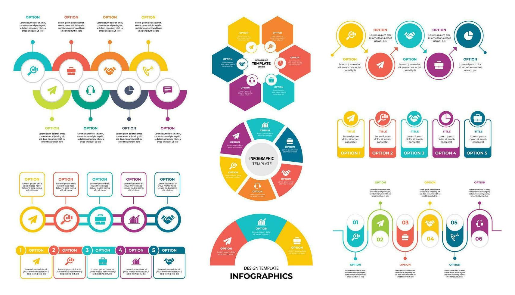 infográfico modelo Projeto. apresentação modelo. vetor