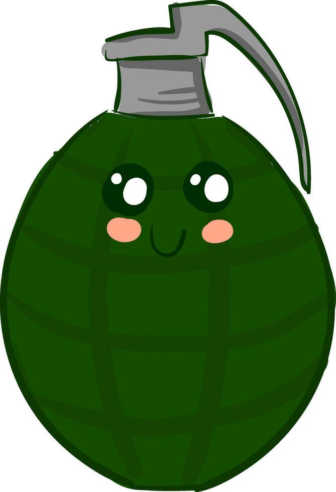 Grenade com face ilustração, vetor ou cor ilustração.