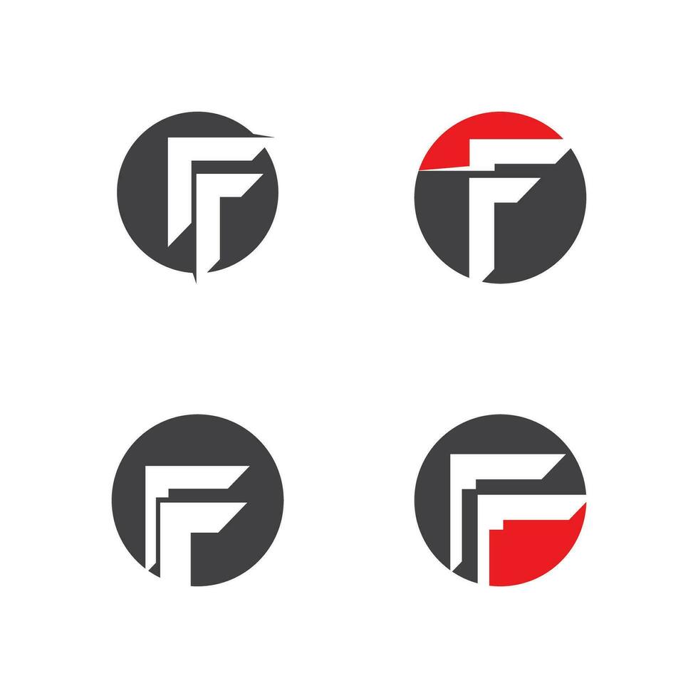 f carta logotipo vetor modelo