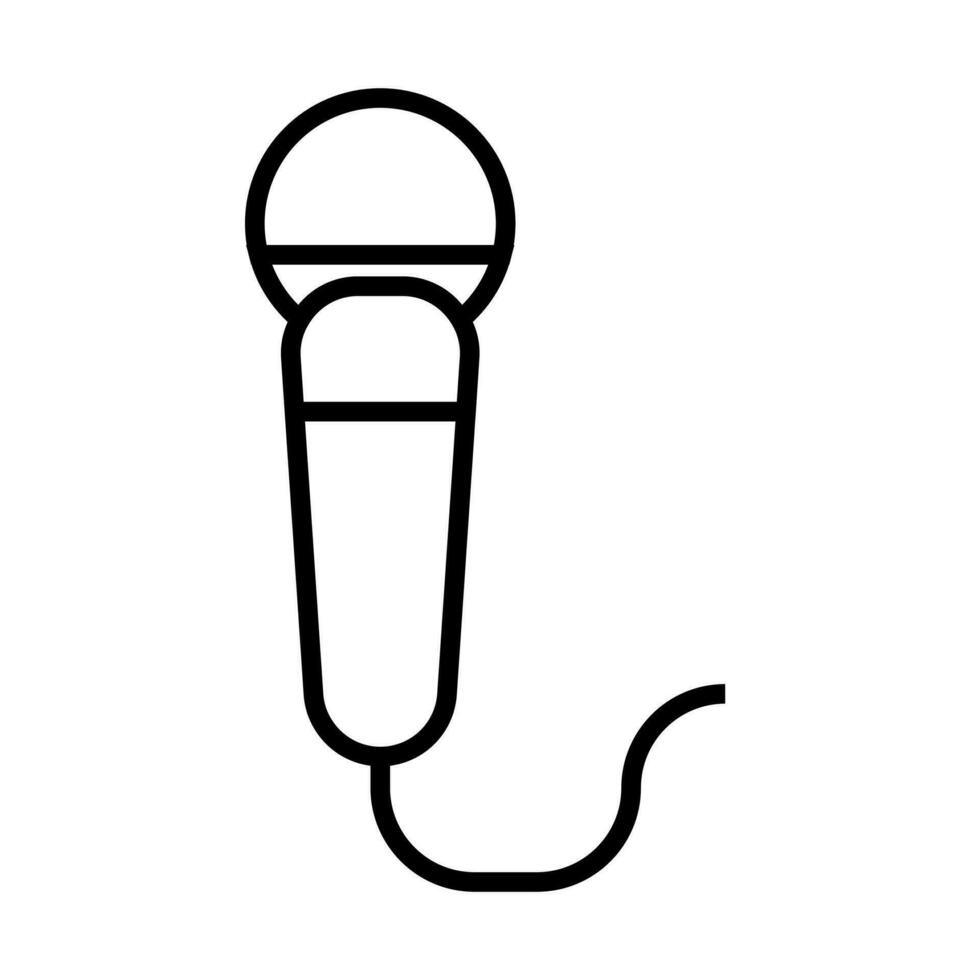 microfone ícone dentro linha estilo vetor