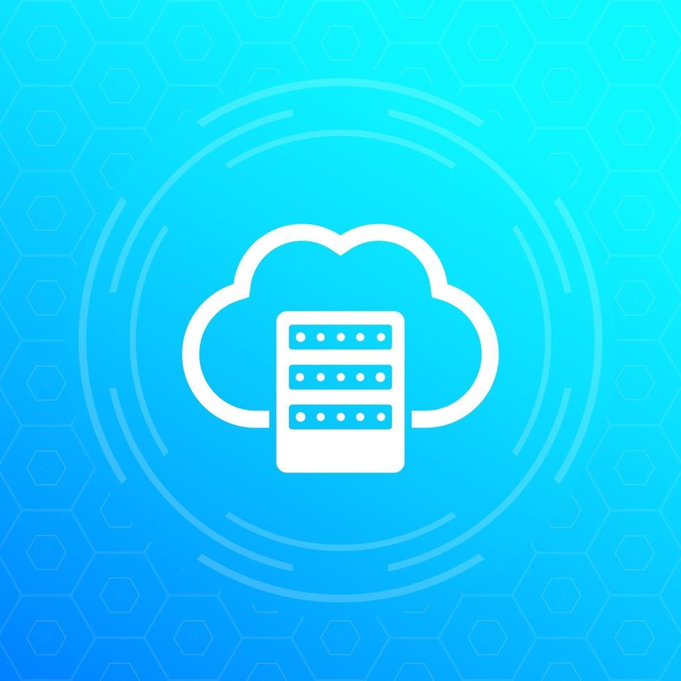 ícone de vetor de mainframe, hospedagem ou armazenamento em nuvem