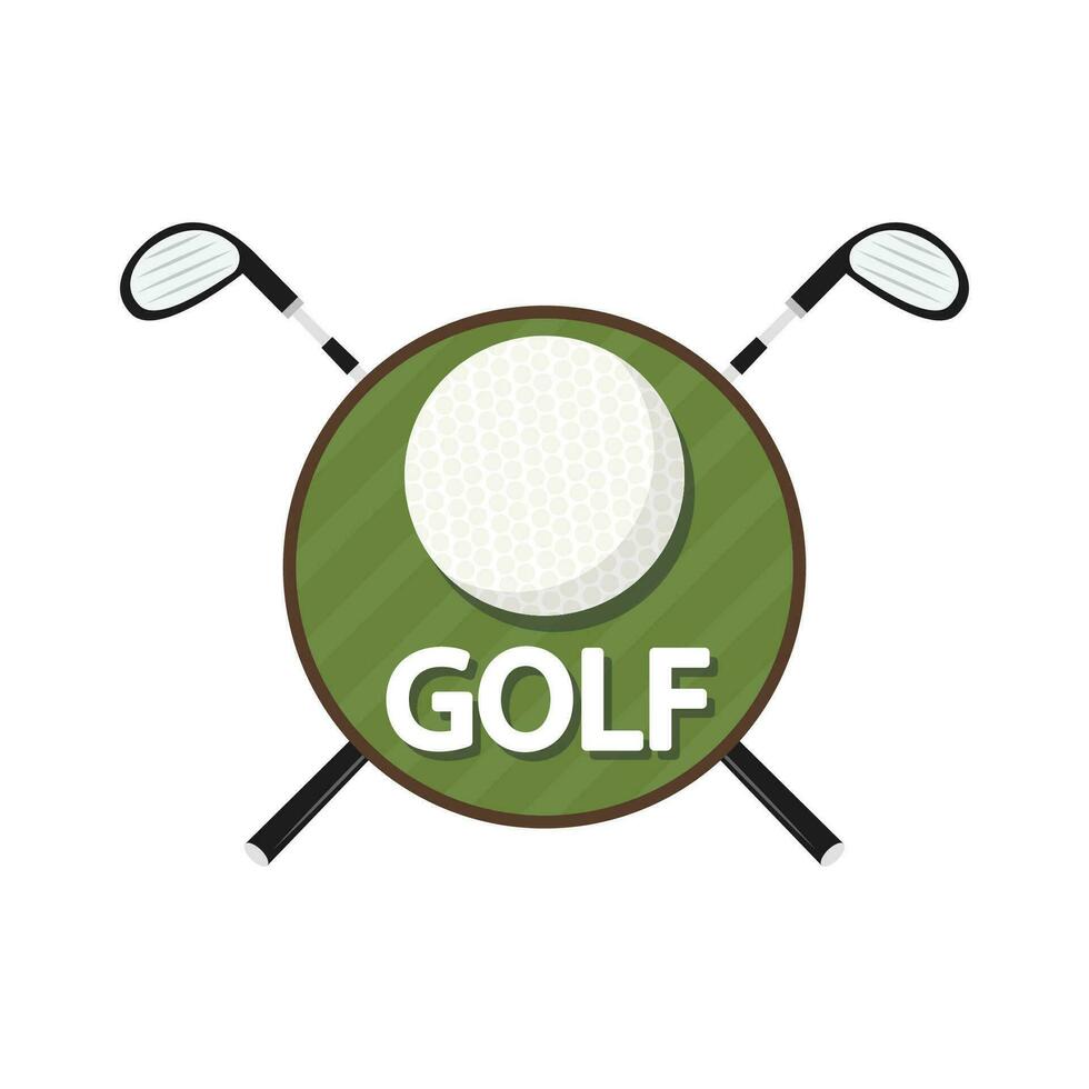 golfe logotipo Projeto. golfe vetor em branco fundo.