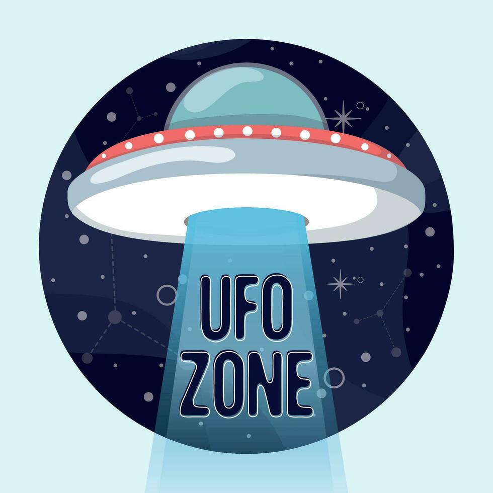 colori UFO zona adesivo vetor ilustração