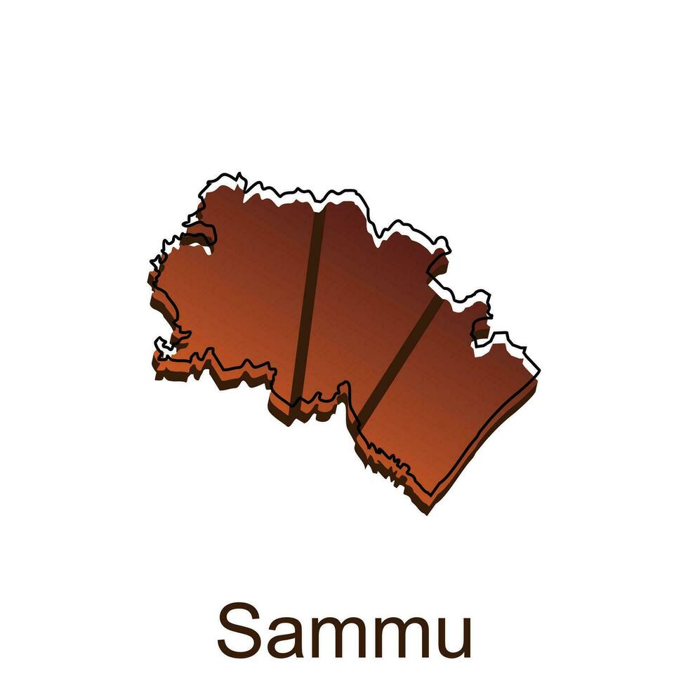 mapa cidade do Sammu projeto, Alto detalhado vetor mapa - Japão vetor Projeto modelo, adequado para seu companhia