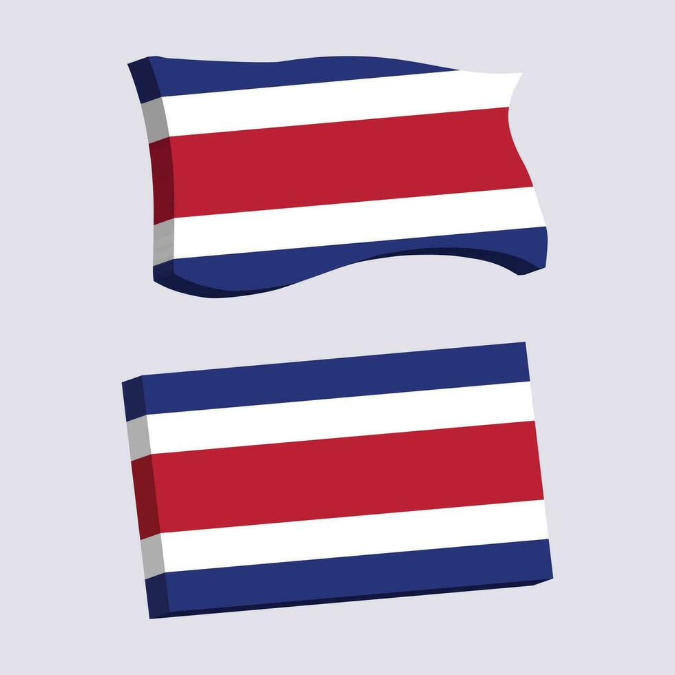 Tailândia bandeira 3d forma vetor ilustração