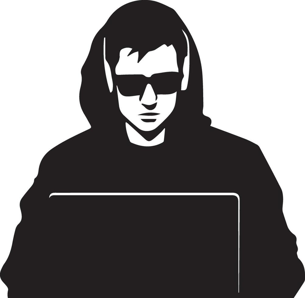 hacker vetor silhueta ilustração