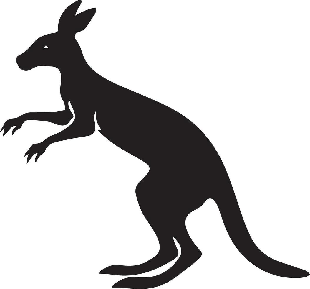 canguru animal vetor silhueta ilustração 5
