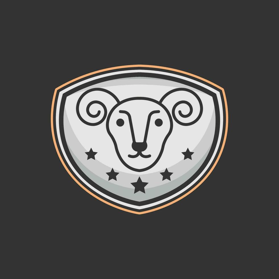 monoline bode emblema logotipo vetor