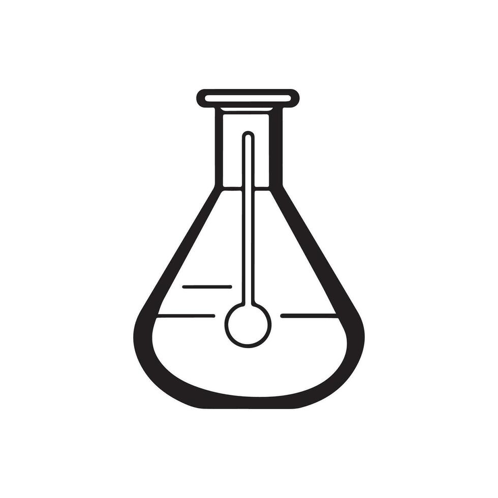 ícone de frasco de laboratório vetor