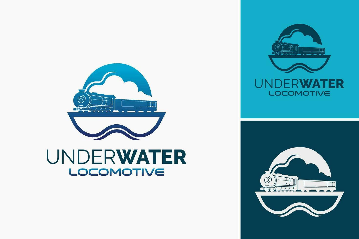 a logotipo para embaixo da agua retrata uma único e visualmente atraente logotipo Projeto especificamente criada para negócios ou organizações relacionado para água Atividades, marinho vida, ou aquático Serviços. vetor