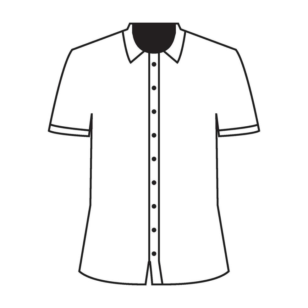 curto manga camisa ícone vetor