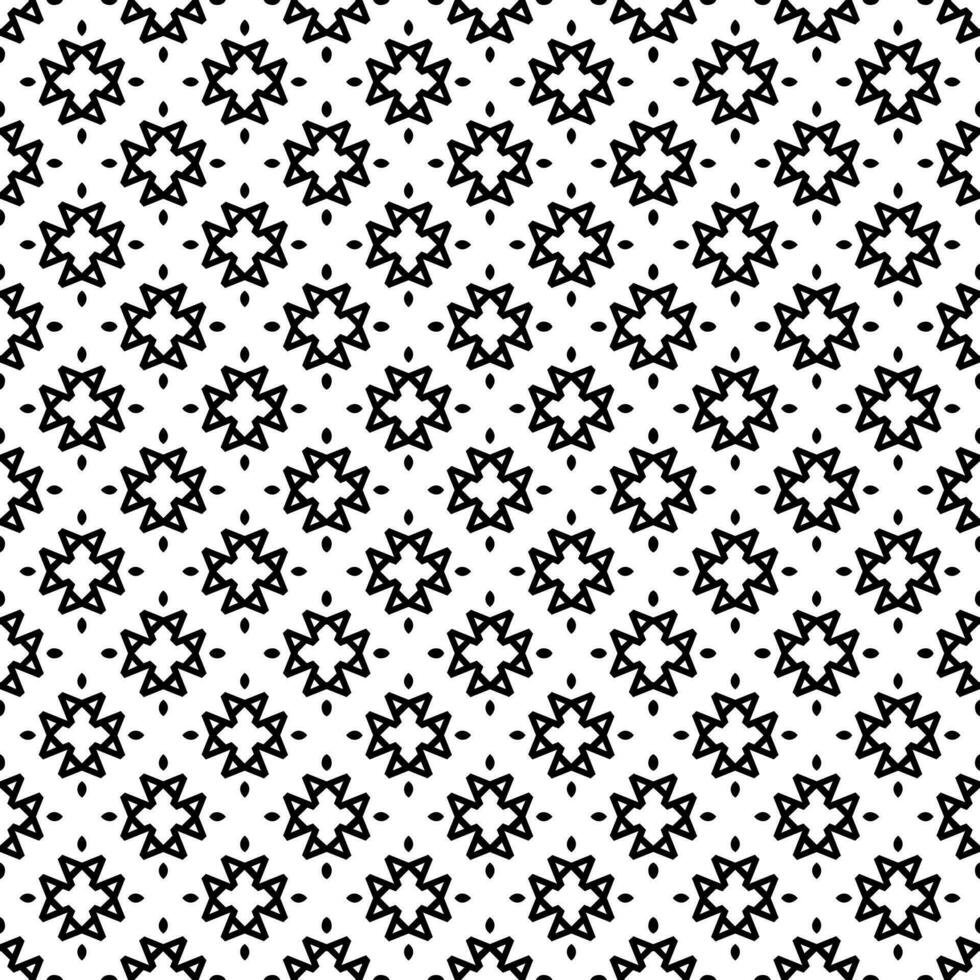 padrão abstrato sem emenda preto e branco. fundo e pano de fundo. design ornamental em tons de cinza. vetor