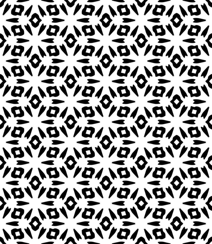 padrão abstrato sem emenda preto e branco. fundo e pano de fundo. design ornamental em tons de cinza. vetor