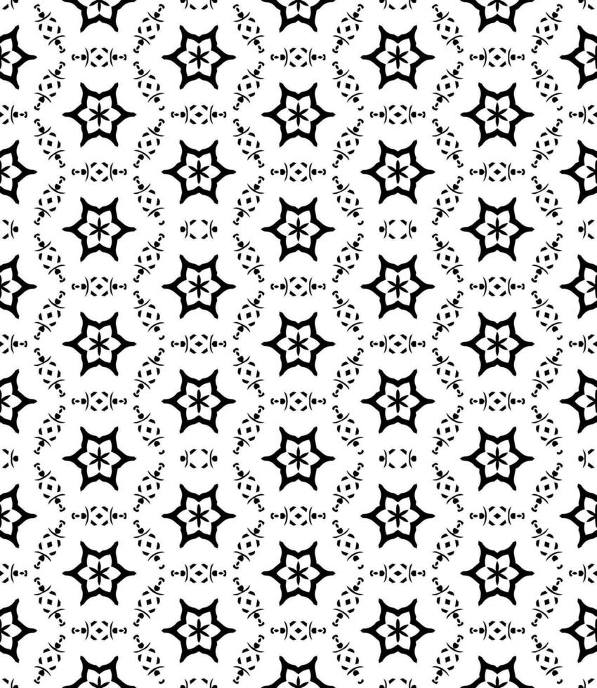 padrão abstrato sem emenda preto e branco. fundo e pano de fundo. design ornamental em tons de cinza. vetor