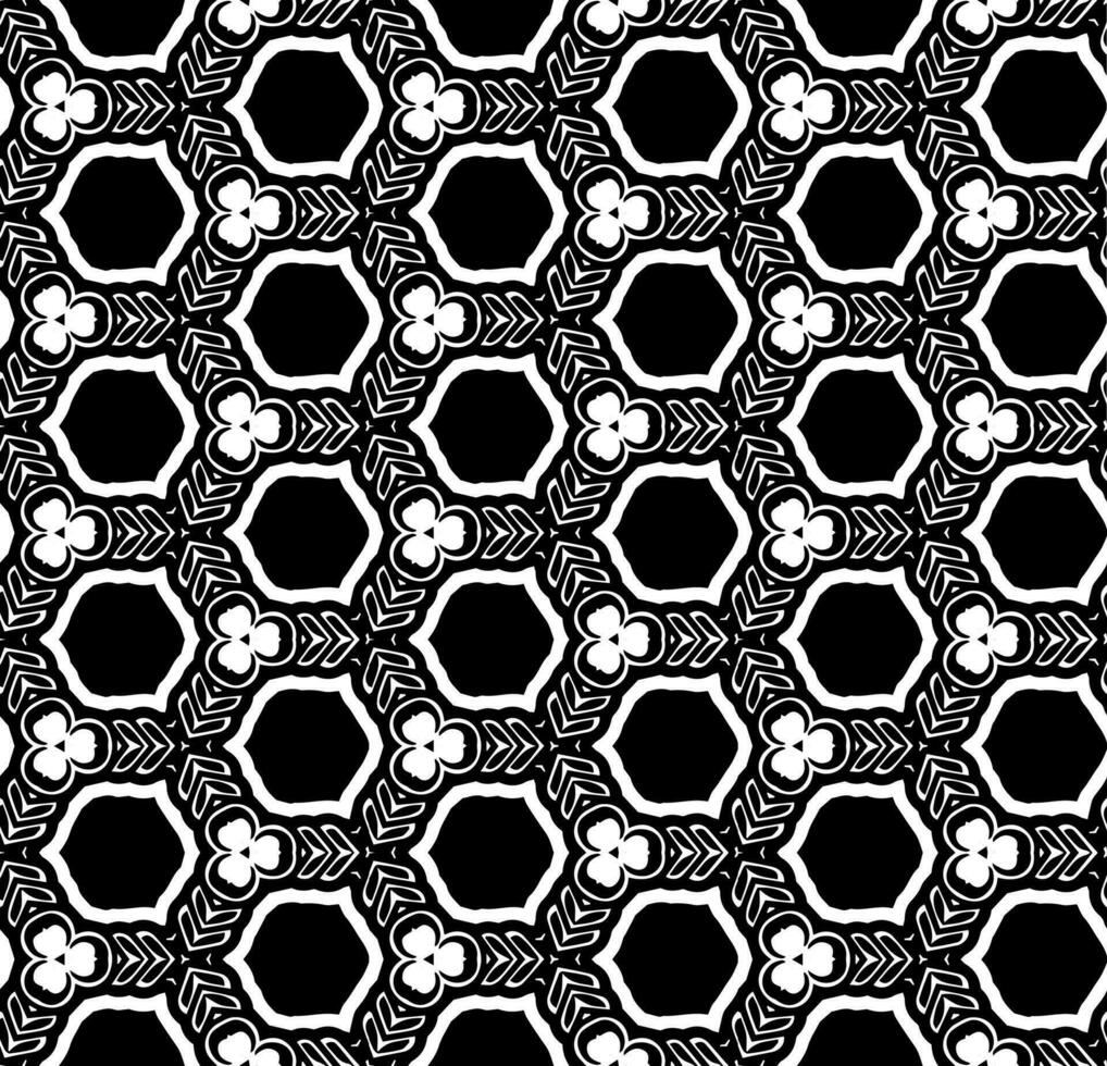 padrão abstrato sem costura preto e branco. fundo e pano de fundo. projeto ornamental em tons de cinza. ornamentos em mosaico. ilustração gráfica vetorial. vetor