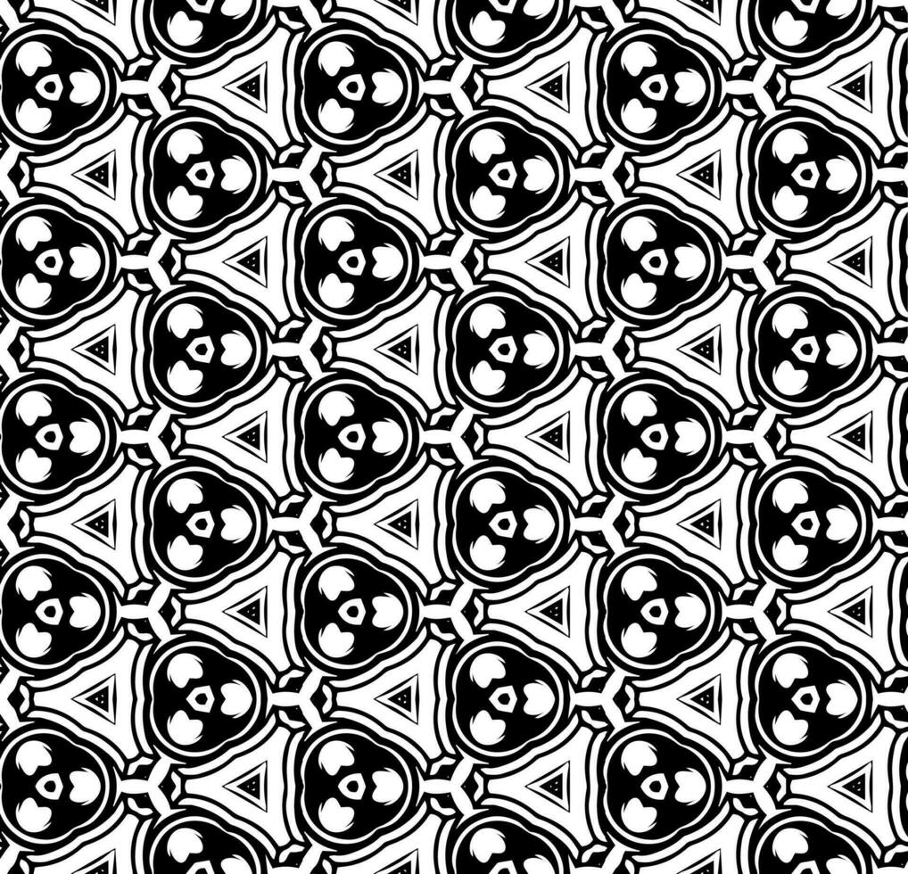 padrão abstrato sem costura preto e branco. fundo e pano de fundo. projeto ornamental em tons de cinza. ornamentos em mosaico. ilustração gráfica vetorial. vetor