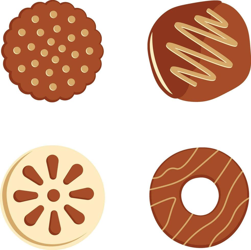 coleção do biscoitos bolacha ilustração. vetor ícone