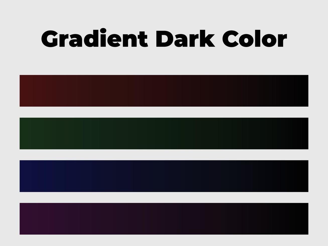 cores gradientes, paleta de cores escuras vetor