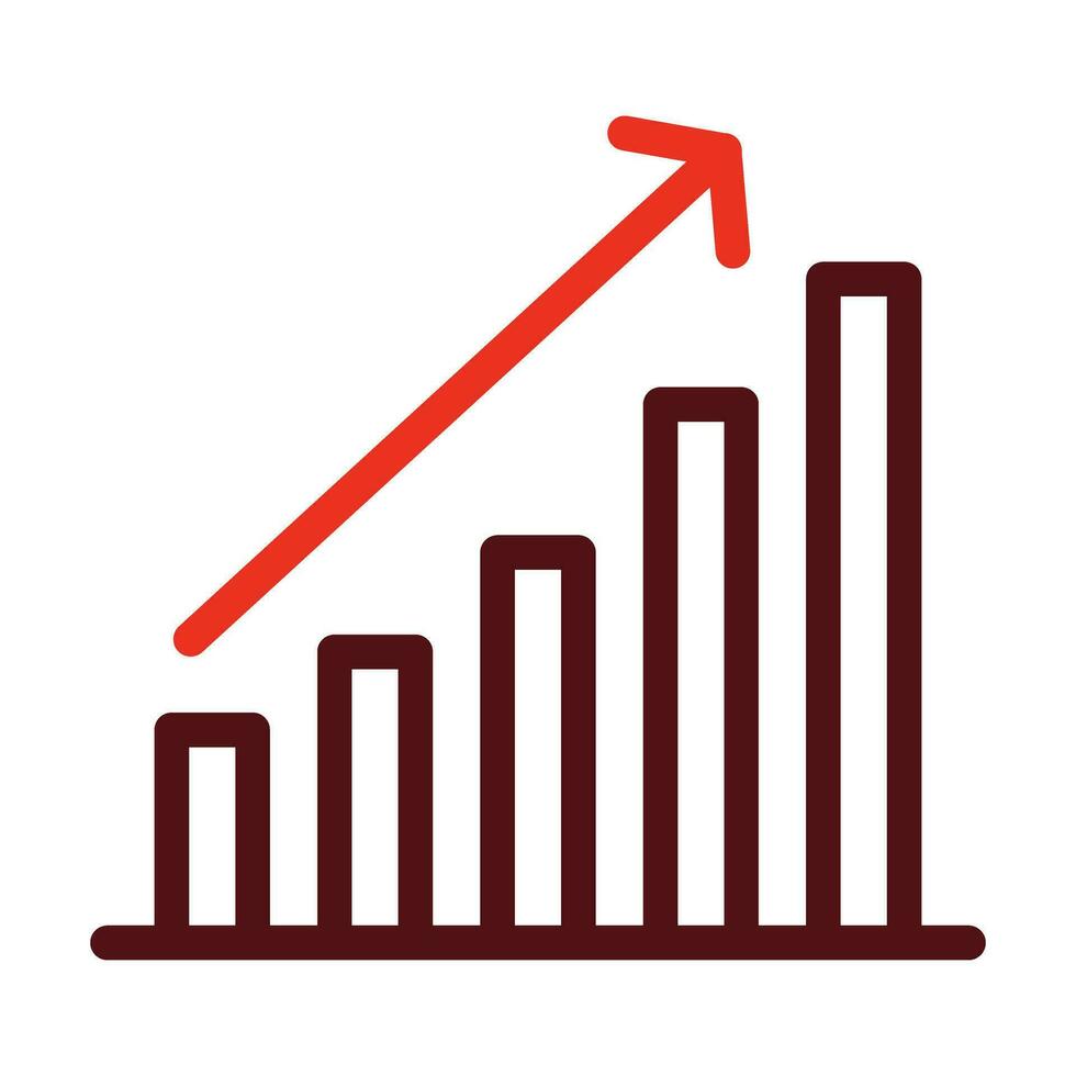 crescimento vetor Grosso linha dois cor ícones para pessoal e comercial usar.