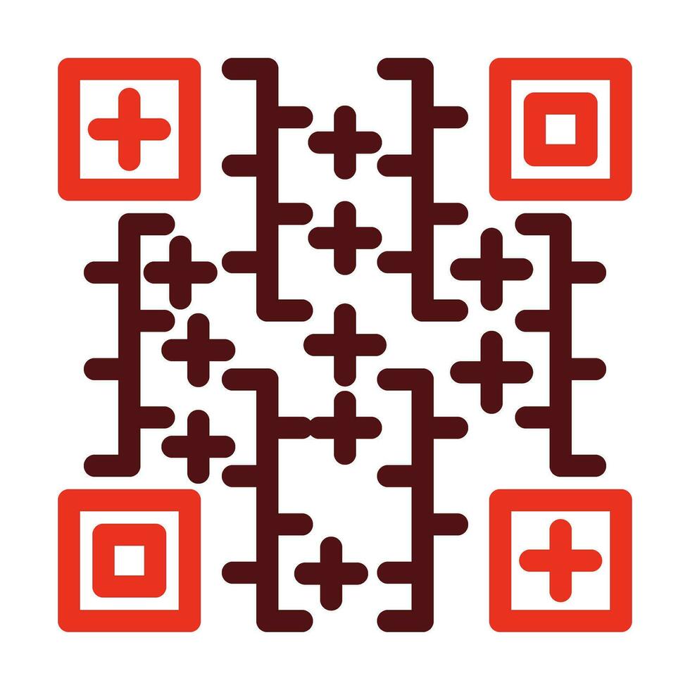 qr código vetor Grosso linha dois cor ícones para pessoal e comercial usar.