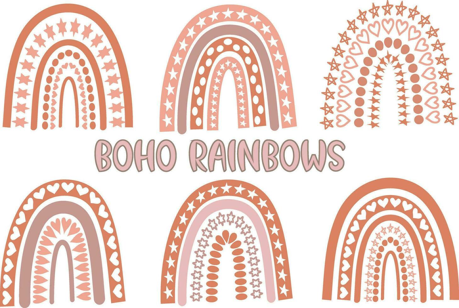 na moda boho arco-íris aguarela vetor, bebê arco Iris vetor ilustrações, livre download.