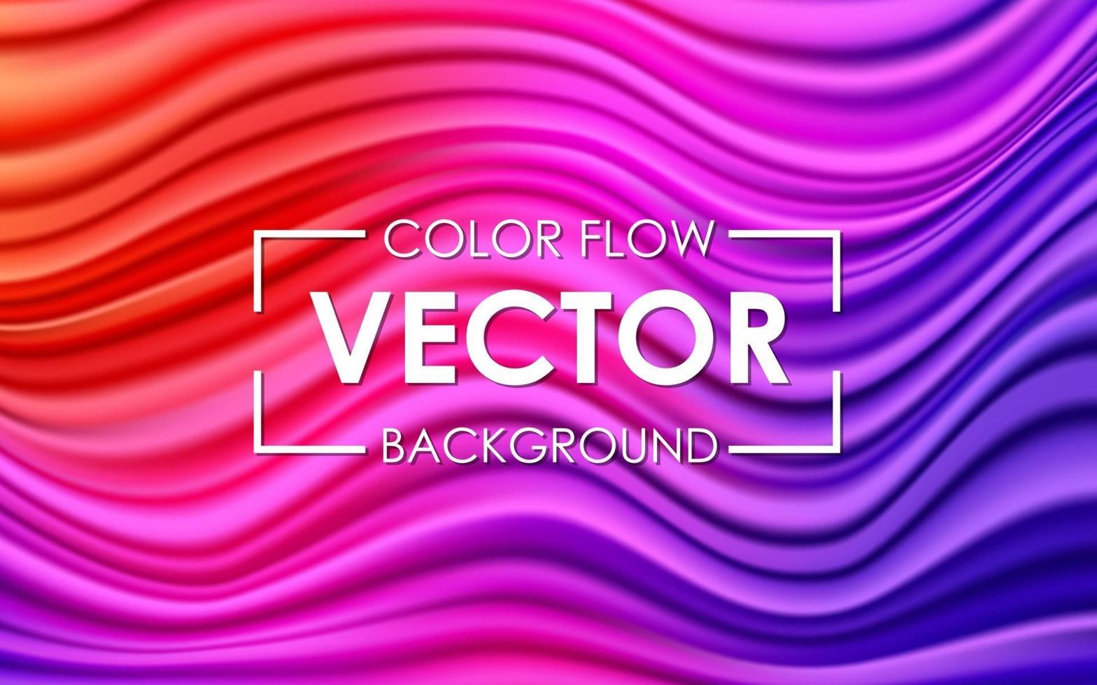 cartaz de fluxo de cor, fundo de cor líquida de onda. ilustração vetorial vetor