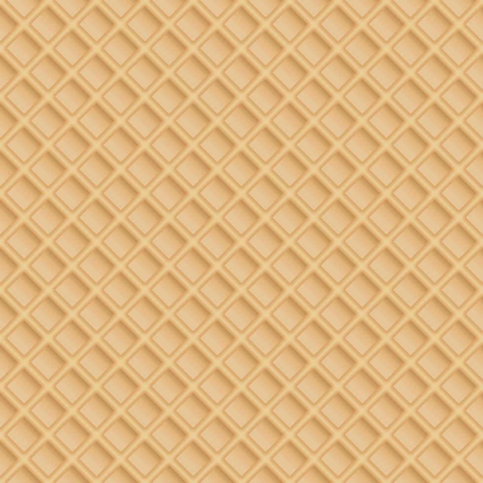 textura de wafer perfeita. padrão de waffle vetor