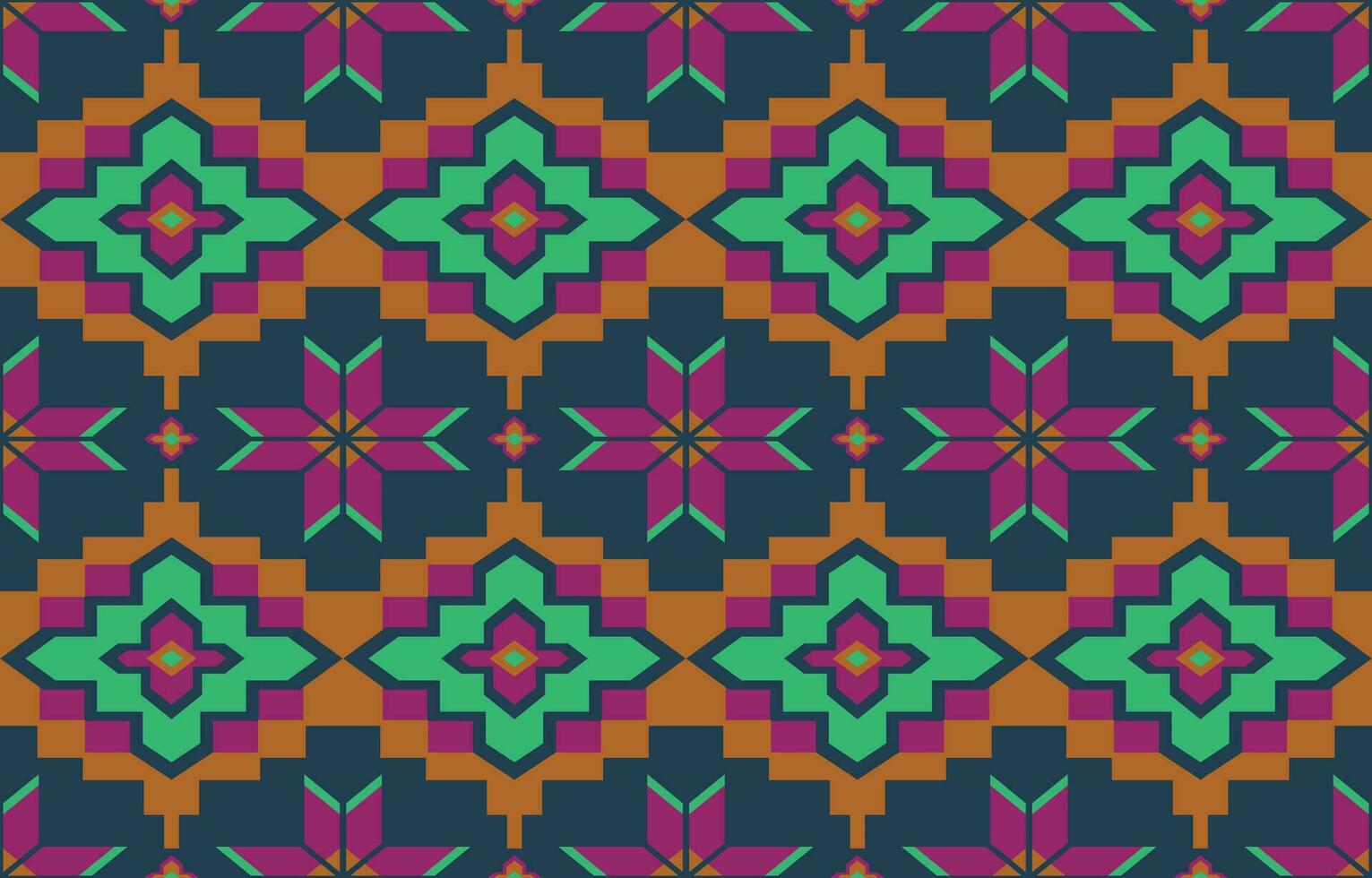 design tradicional de padrão oriental étnico geométrico para plano de fundo, tapete, papel de parede, roupas, embrulho, batik, tecido, estilo de bordado de ilustração vetorial. vetor