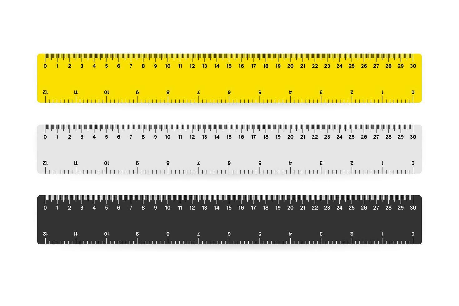 30 cm a medida fita régua escola métrica medição. métrica governante. vetor