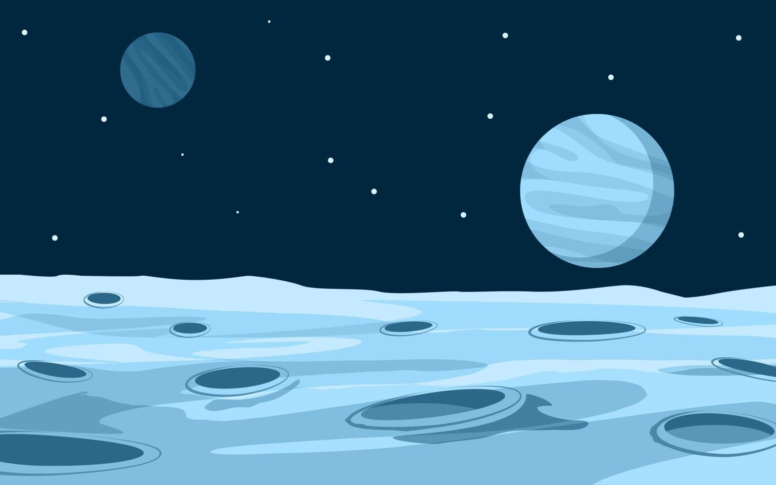 ilustração da superfície da lua dos desenhos animados vetor