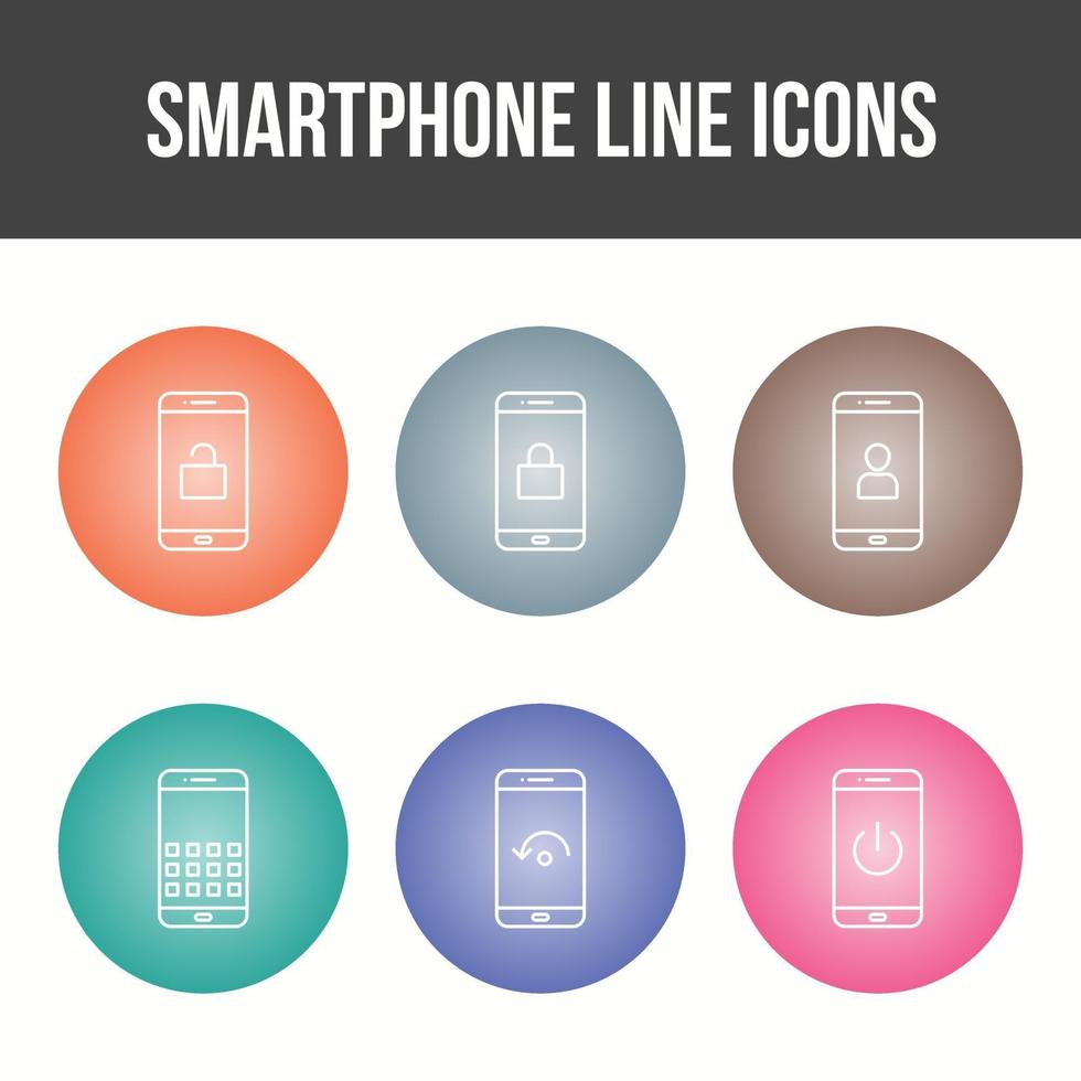 conjunto de ícones de vetor de aplicativos móveis