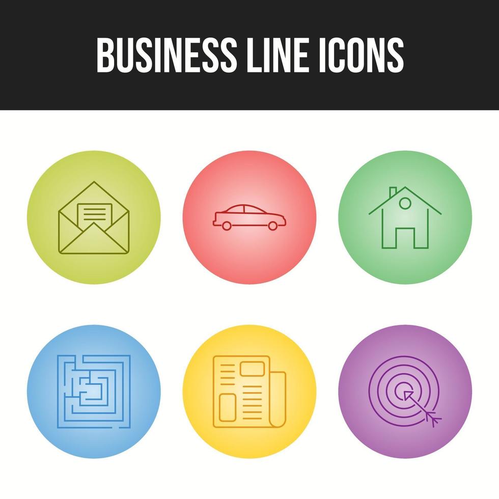 conjunto de ícones de negócios para uso pessoal e comecal vetor