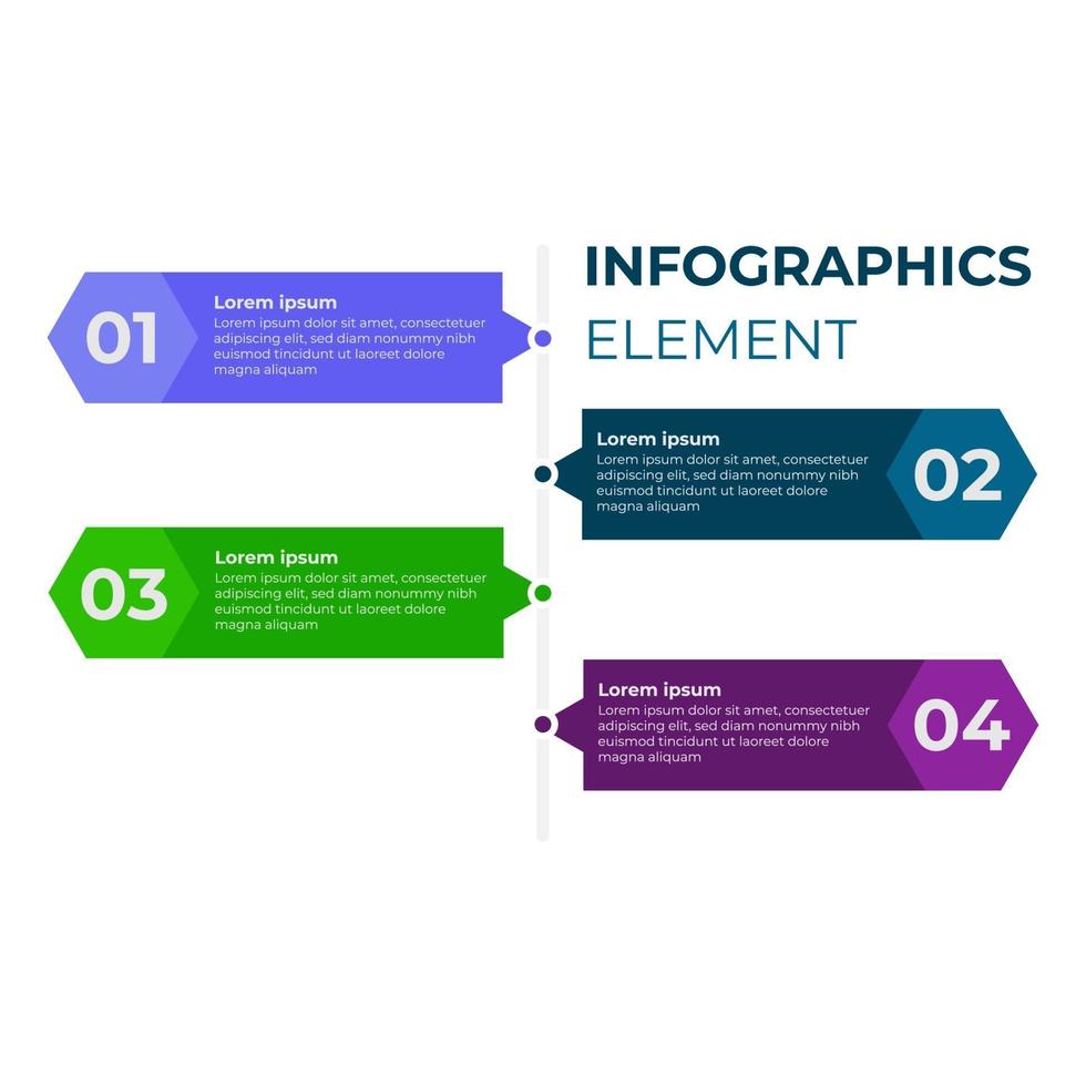 modelo de design moderno plano infográfico vetor