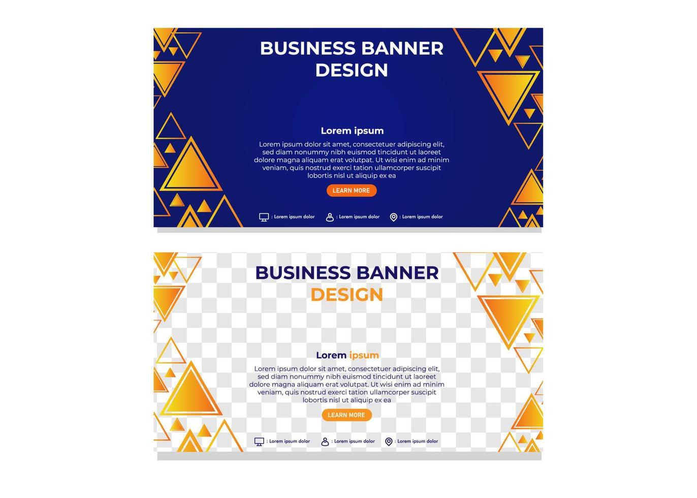 modelo de design de banner de negócios gradiente de triângulo abstrato vetor