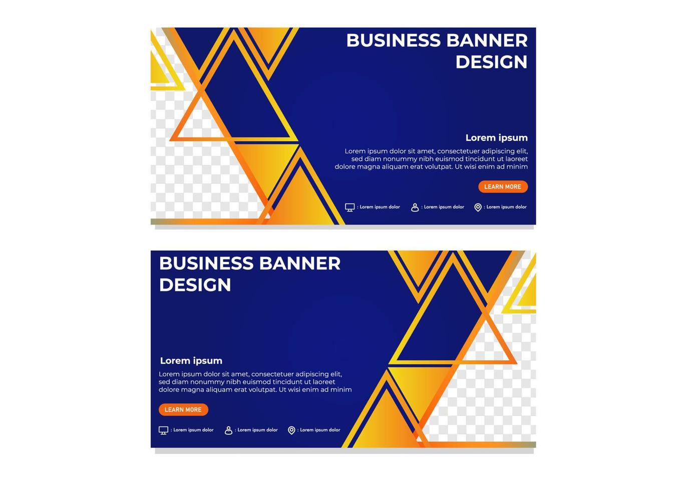 modelo de design de banner de negócios gradiente de triângulo abstrato vetor