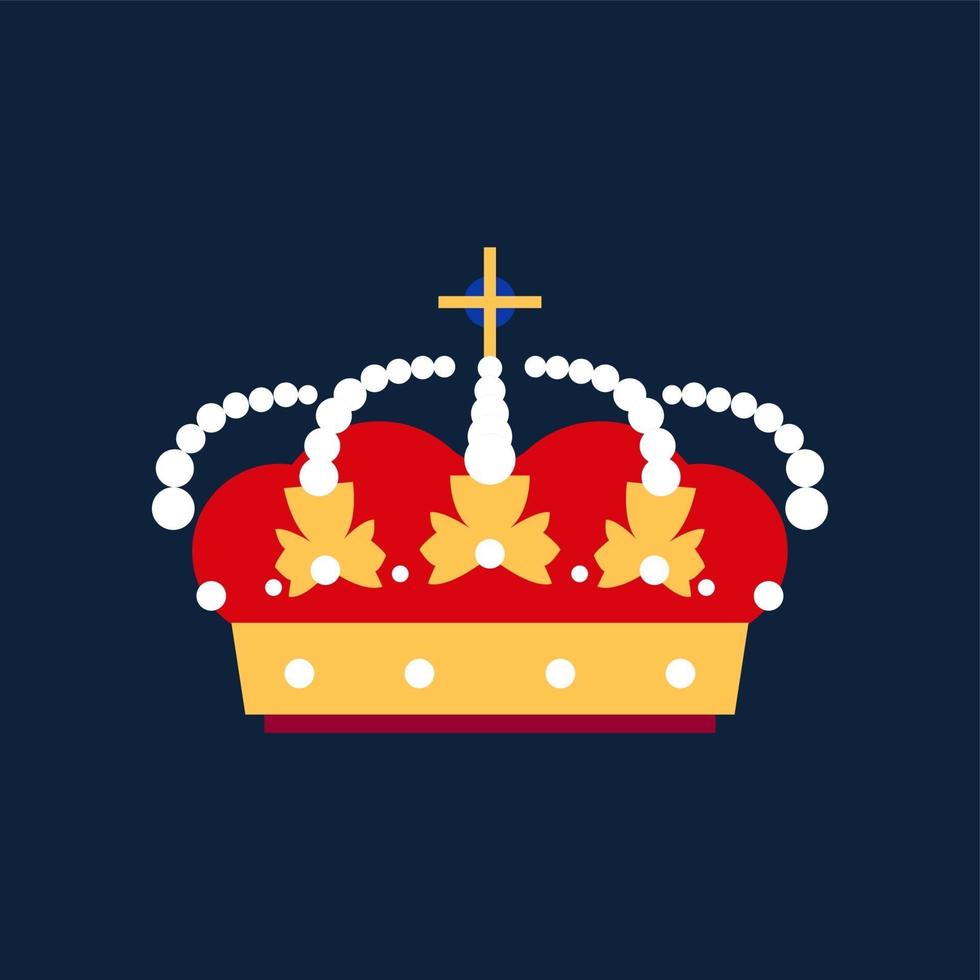 ícone de coroa de rei de ouro. vetor