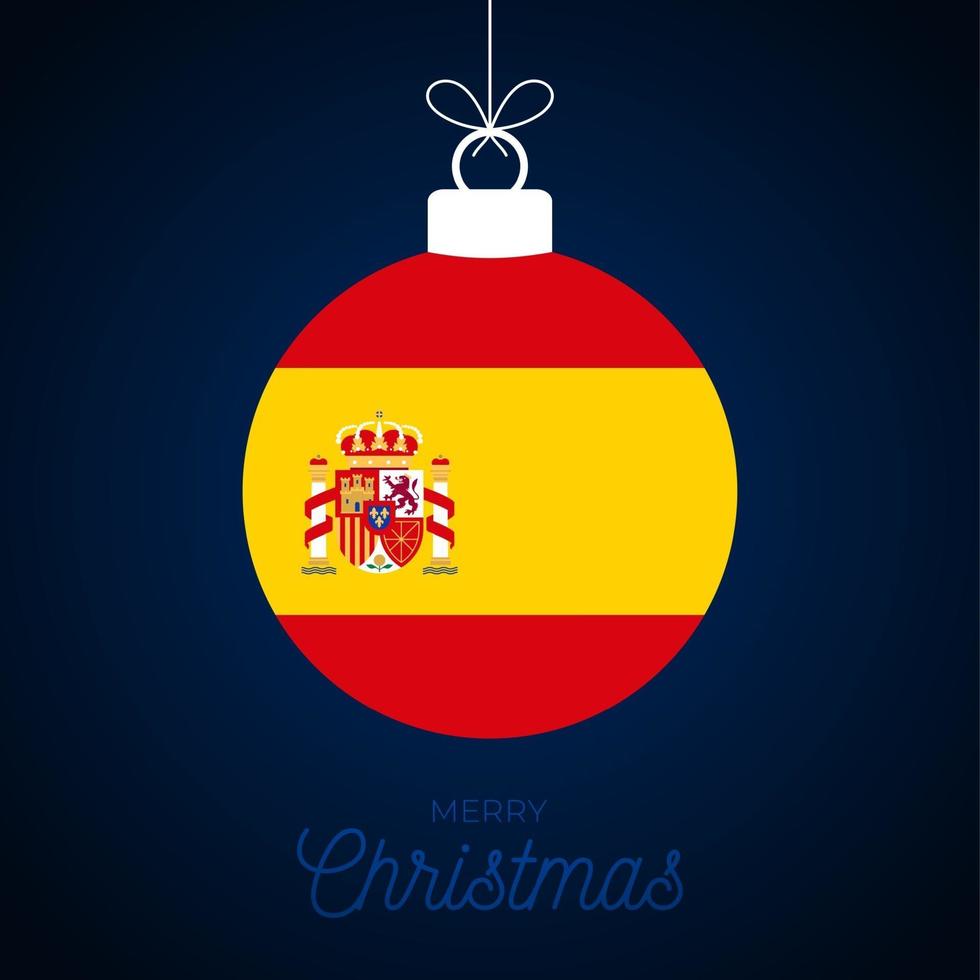 bola de ano novo de Natal com bandeira de Espanha. 3431628 Vetor no Vecteezy