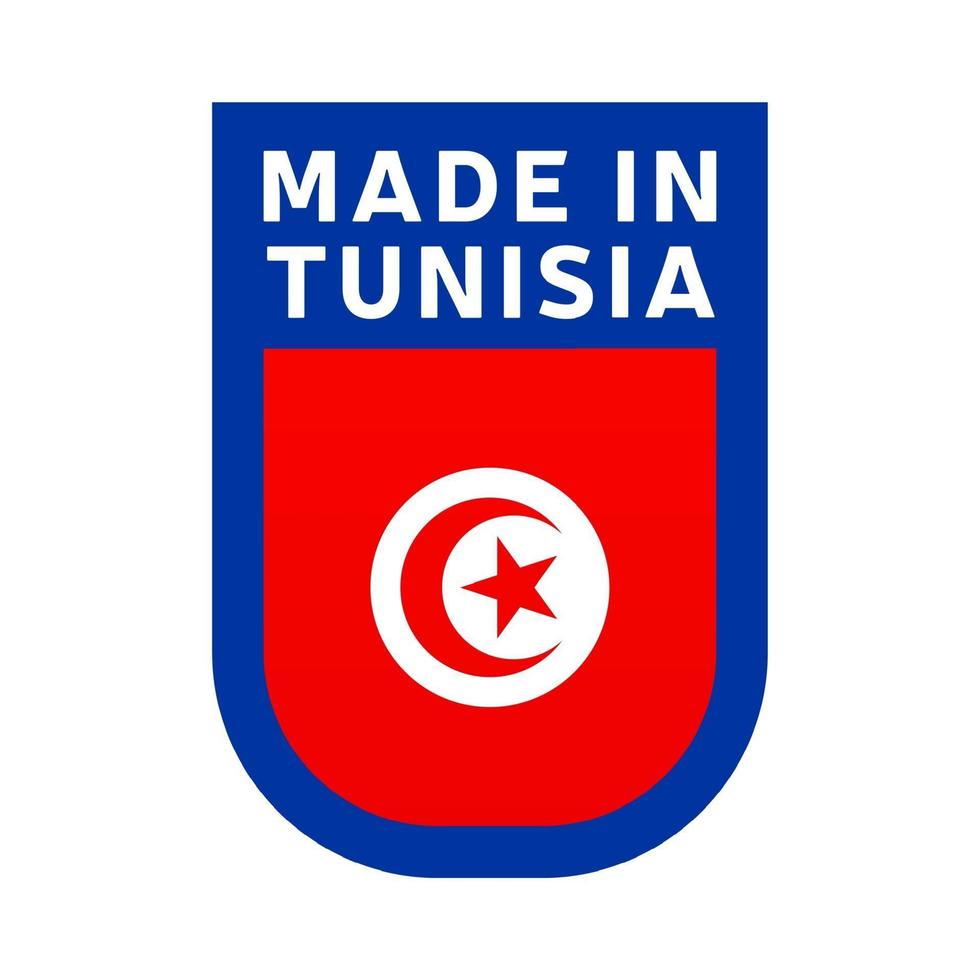 feito no ícone da Tunísia. vetor