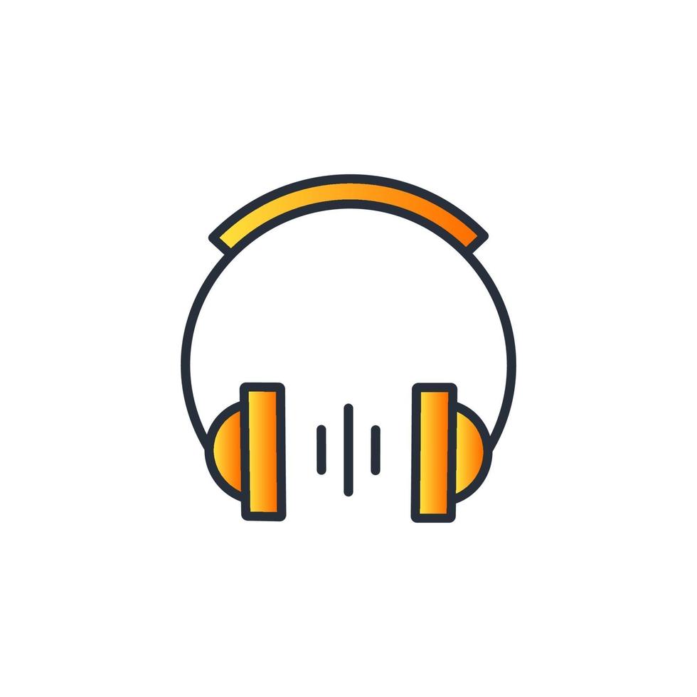 ícone simples de fone de ouvido vetor